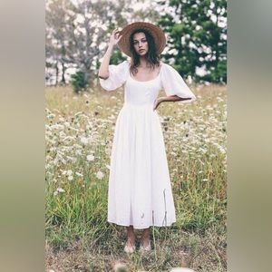 Kara Thoms the Bellflower Dress in Natural Size Small